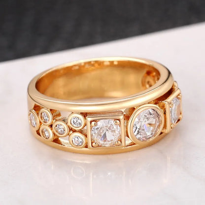 Vintage Gold Zirconia Ring