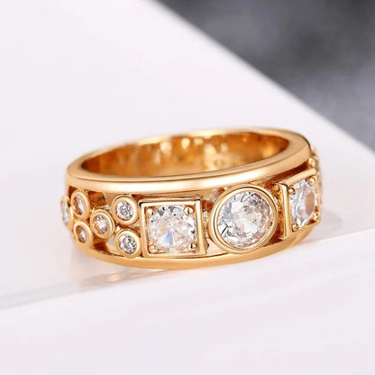 Vintage Gold Zirconia Ring