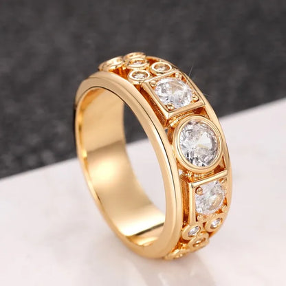 Vintage Gold Zirconia Ring