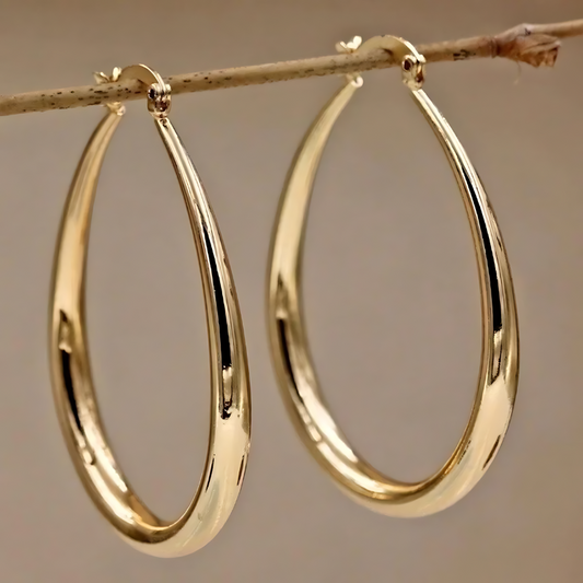 Vintage Gold Hoop Earrings