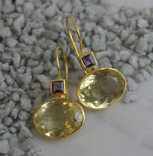 Vintage Elegance Crystal Golden Earrings